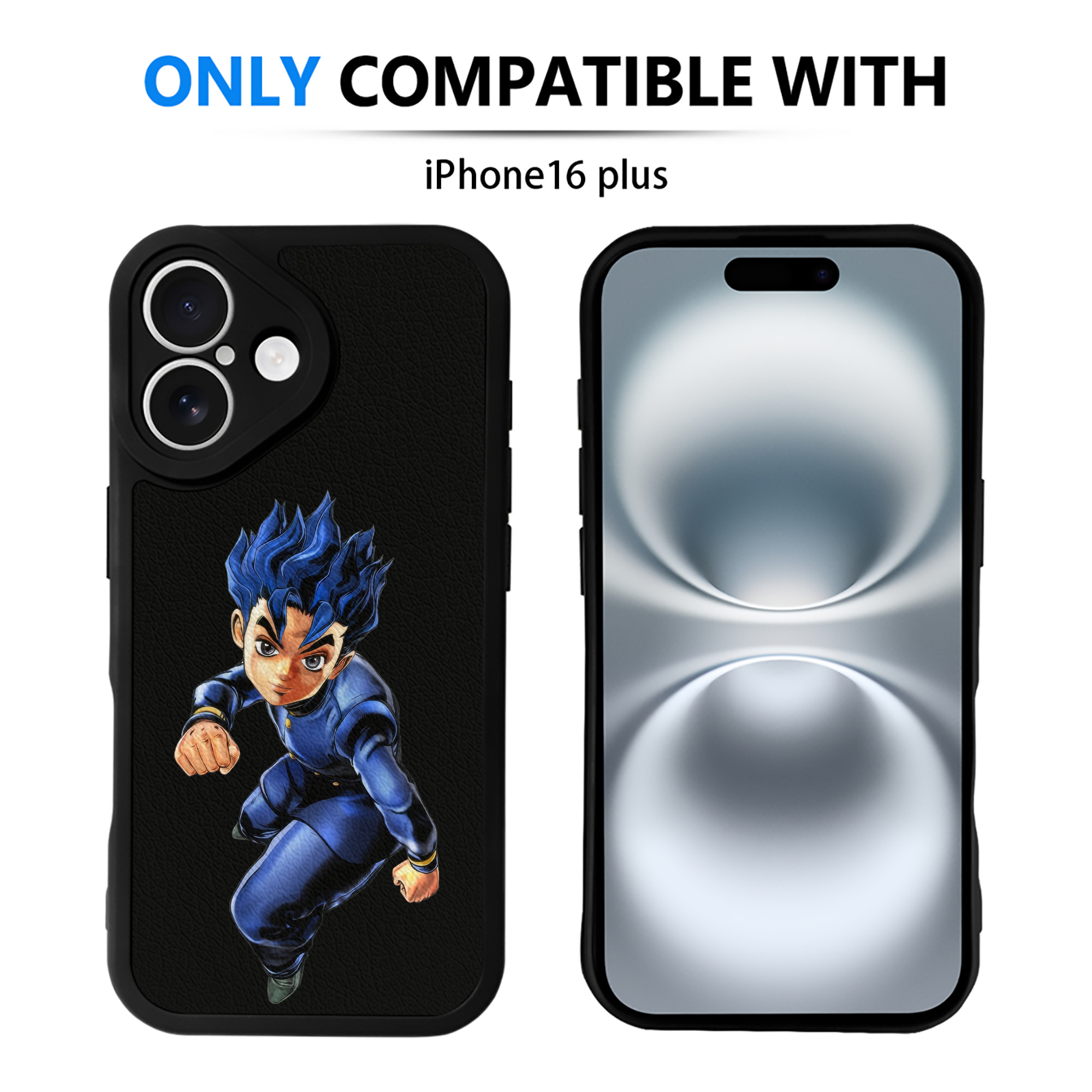 （画像用） ジョジョの奇妙な冒険 広瀨康一 JoJo's Bizarre Adventure Hirose Koichi 【iPhone 16シリーズ対応】シリコンスマホケース（レザー調） 材質：シリコン